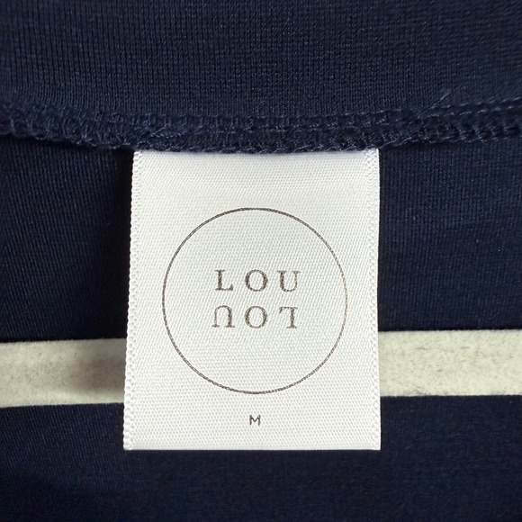 Lou Lou and Co The Everyday Dress Sz M Maternity Nursing Navy Blue Comfy Casual - Picture 4 of 8